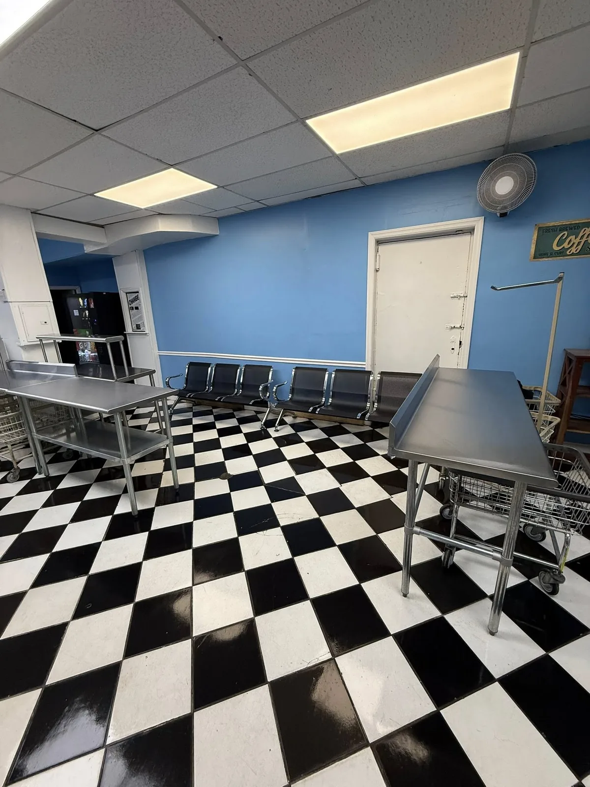 Clean seating and folding tables
